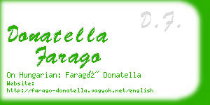 donatella farago business card